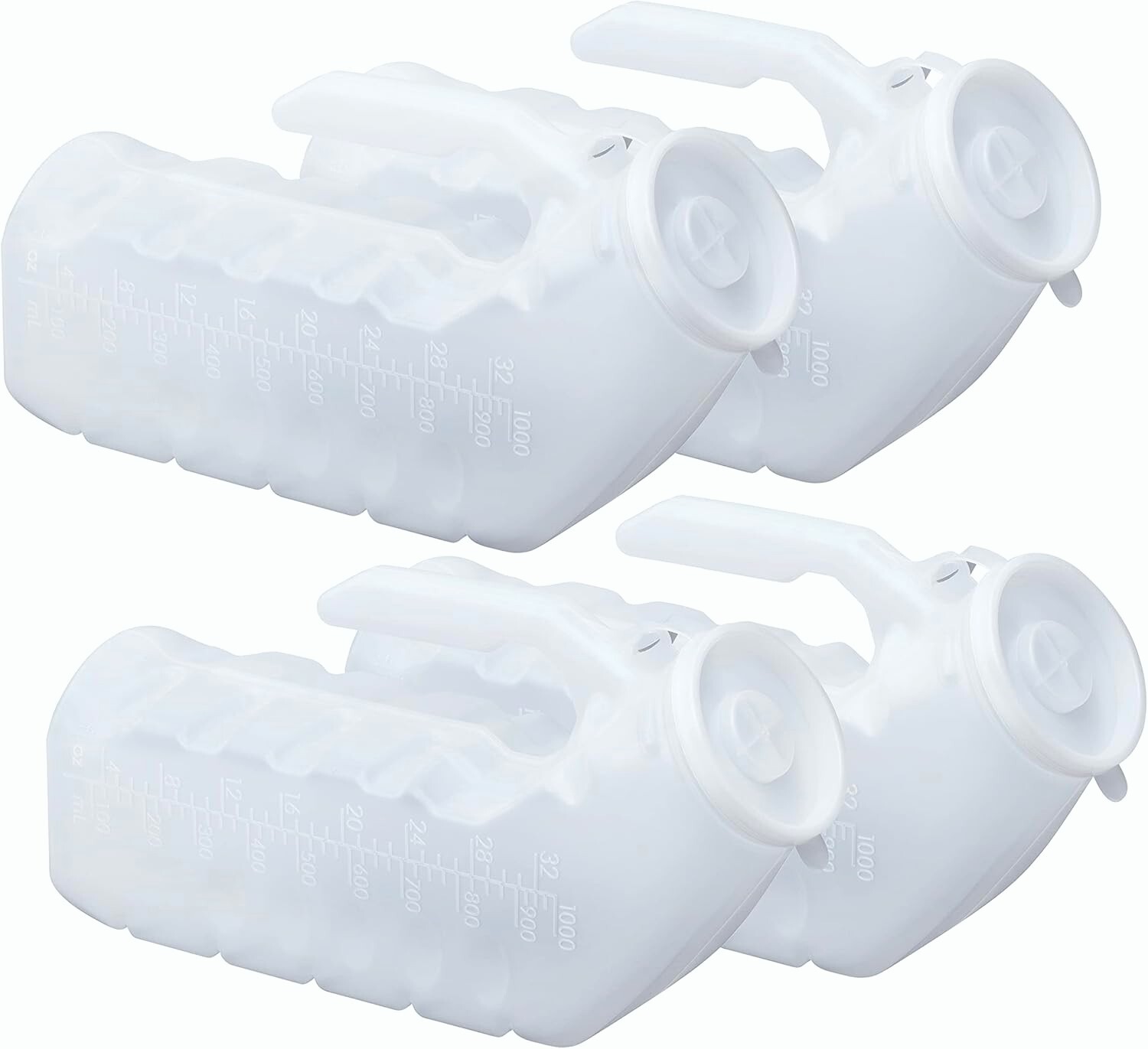 4 Pack Urinals for Men Male Urinal with Odor-Shield Lid