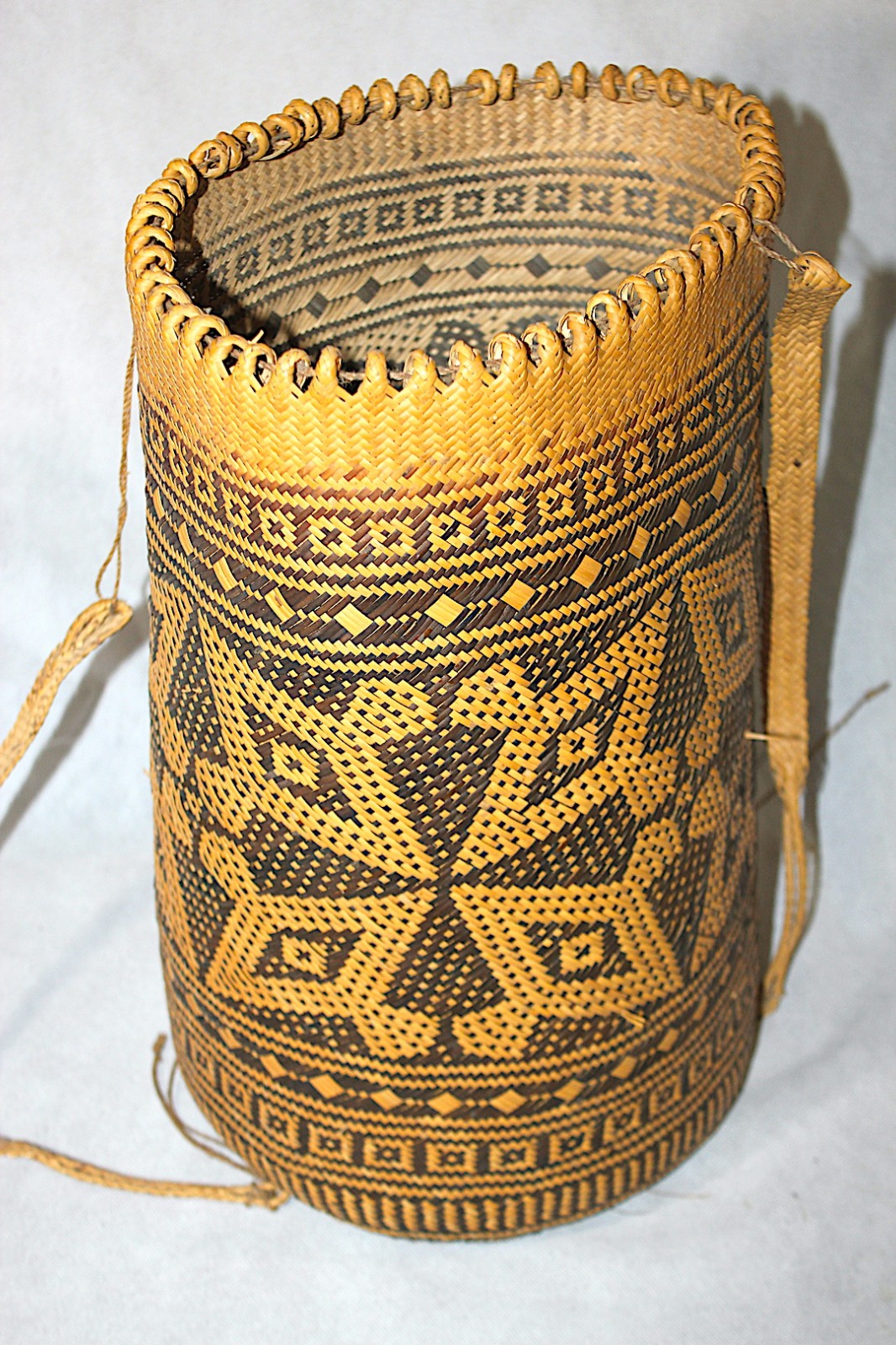 Lot of 6 Vintage Ajat Basket Penan People Borneo 20th Century Tribal