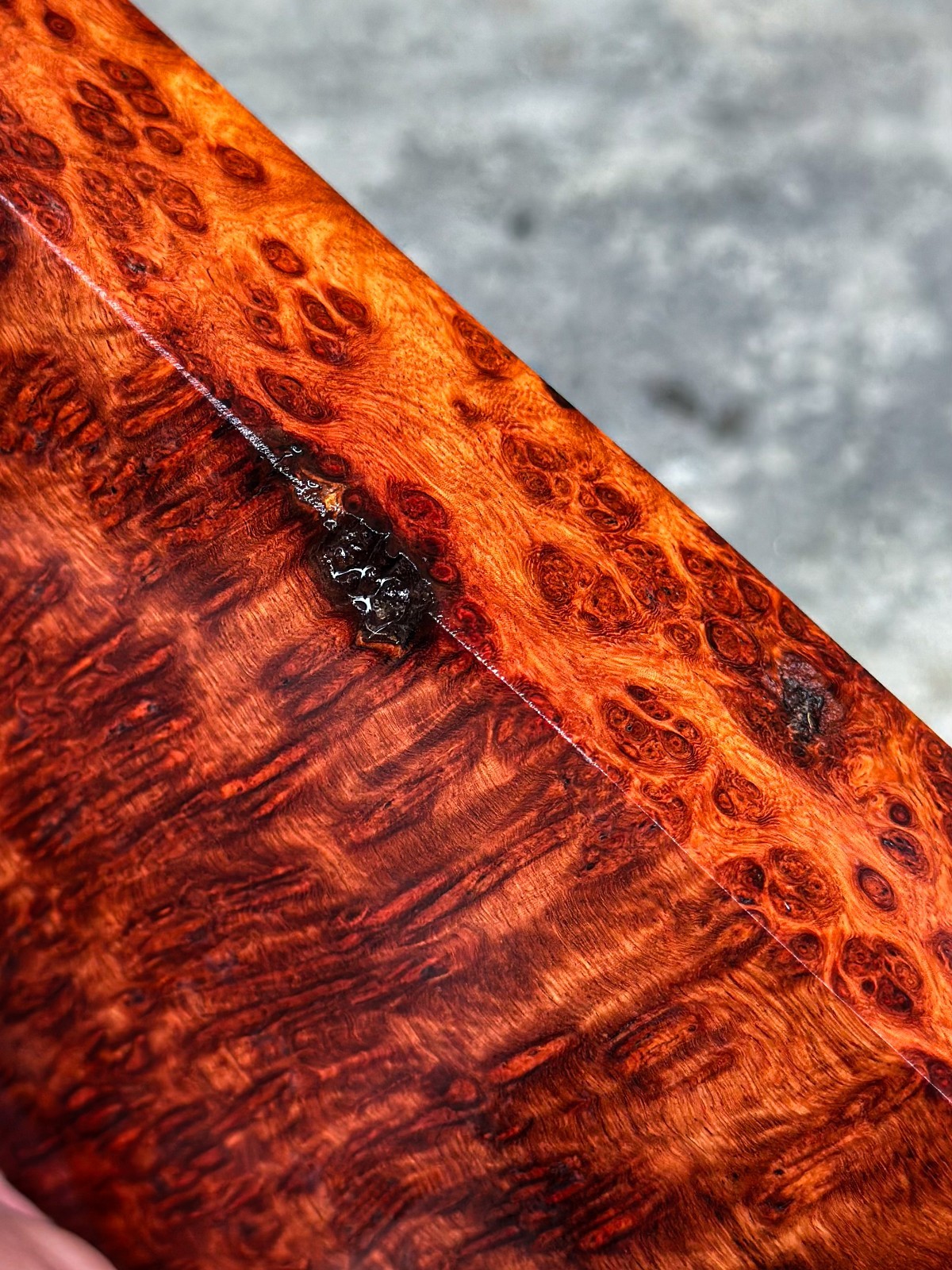 RARE!! Amboyna Burl ,Exotic Wood, Lumber, Knife Timber Handle Lumber #2895