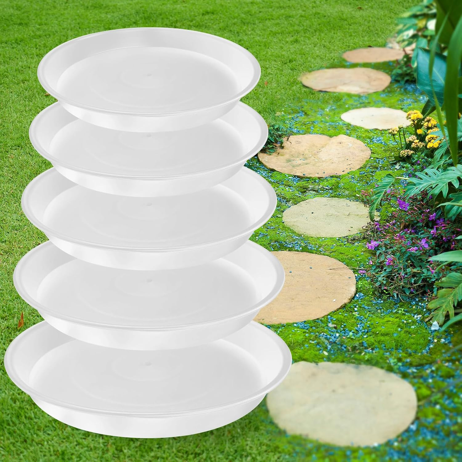 5 Size round Stepping Stone Mold,8.7" 9.25" 10" 11.4" 12.6" Stepping Stone Molds