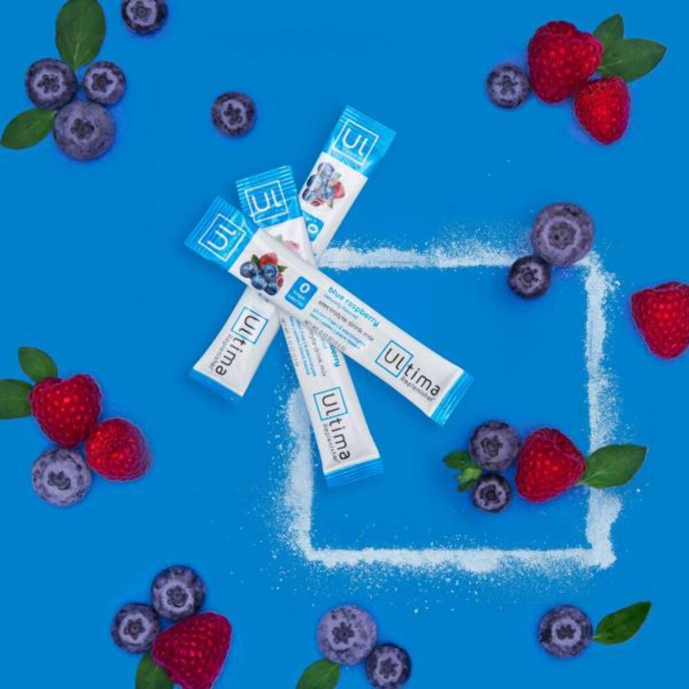 Ultima Replenisher Electrolyte Hydration Drink Mix, Blue Raspberry, 20 Serving S