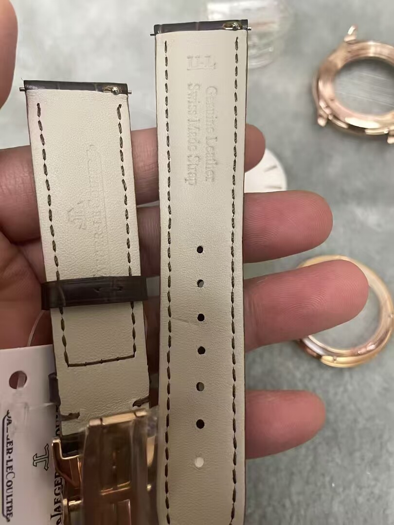 DIY SET for JaegerL 2824 watch case + dial + hands + Strap sapphire 40mm