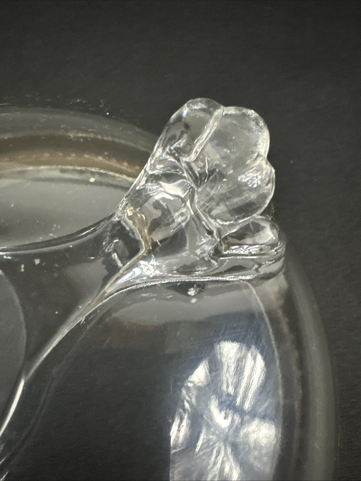 Weidlich Sterling 8319 Crystal 3 Footed Bowl 5.5” c1930s