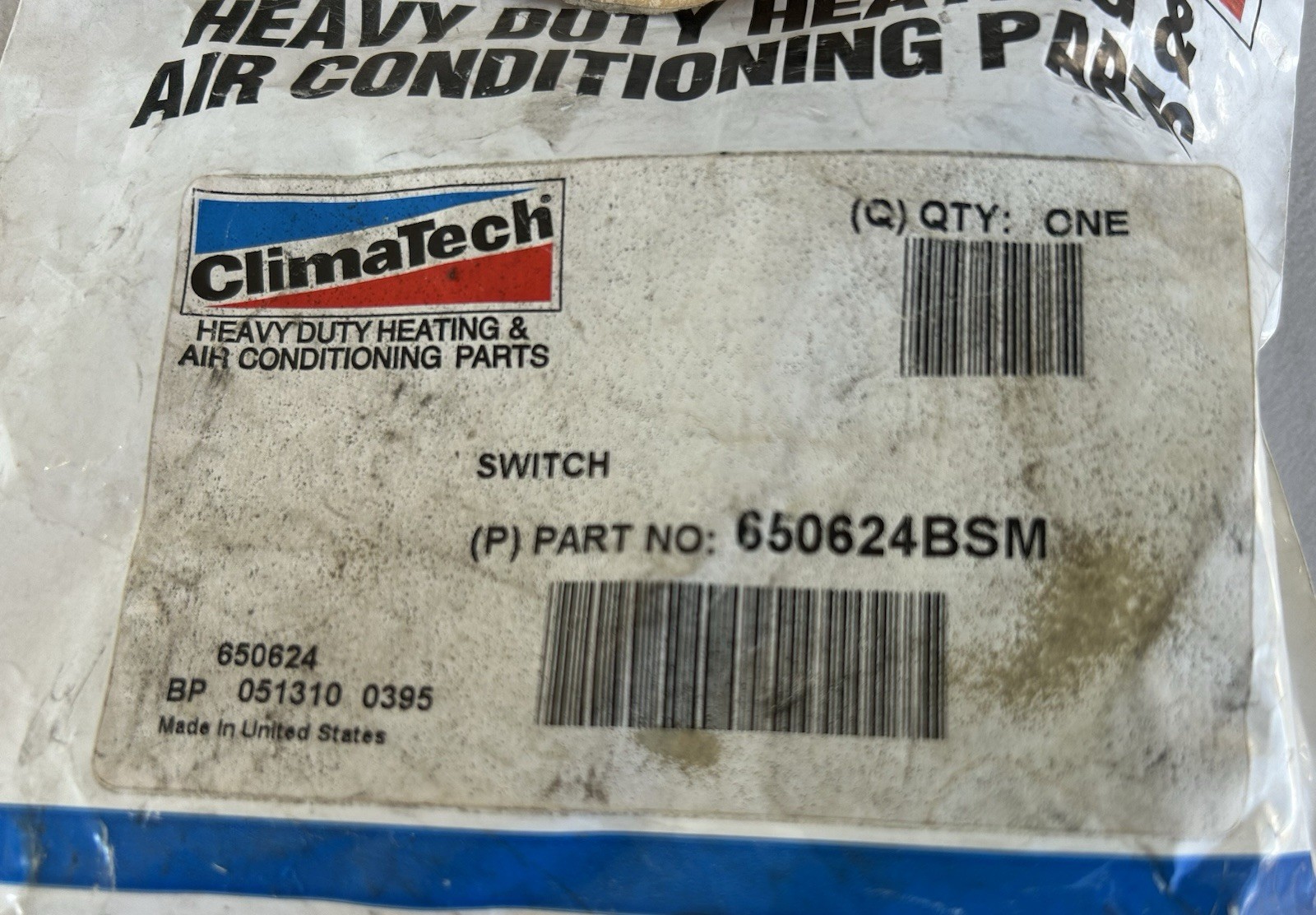 Peterbilt Kenworth HVAC Control Switch 650624BSM ClimaTech Never Installed NOS