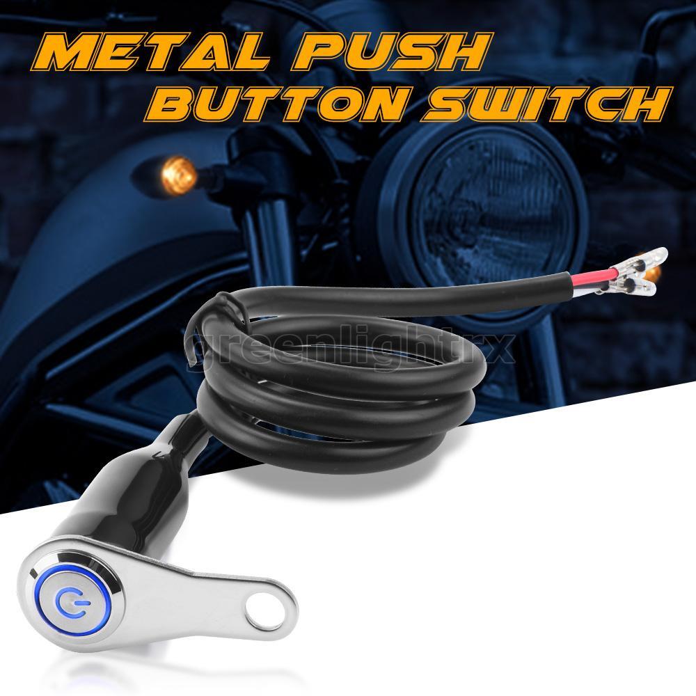 LED Motorcycle Switch ON/OFF Handlebar Mount Push Button 12V Headlight Fog Light