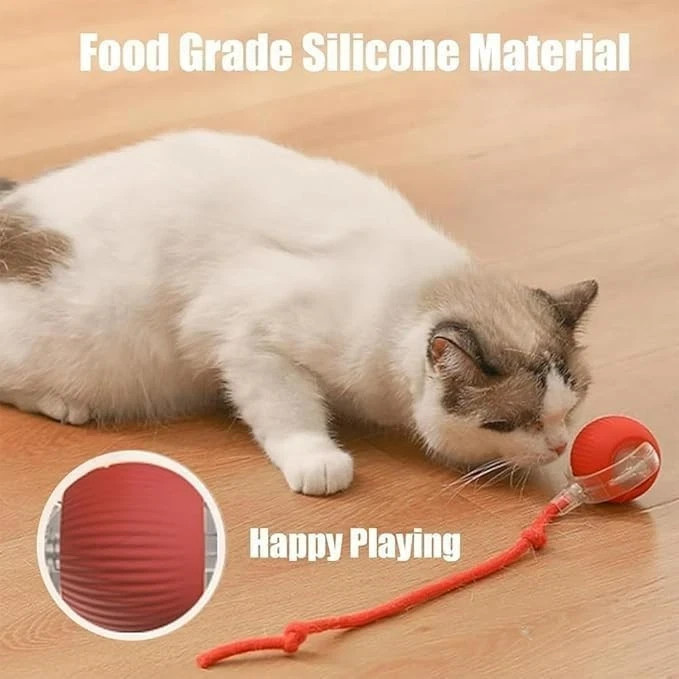 Automatic Rolling Ball for Cats – Rechargeable Smart Interactive Toy,Durable