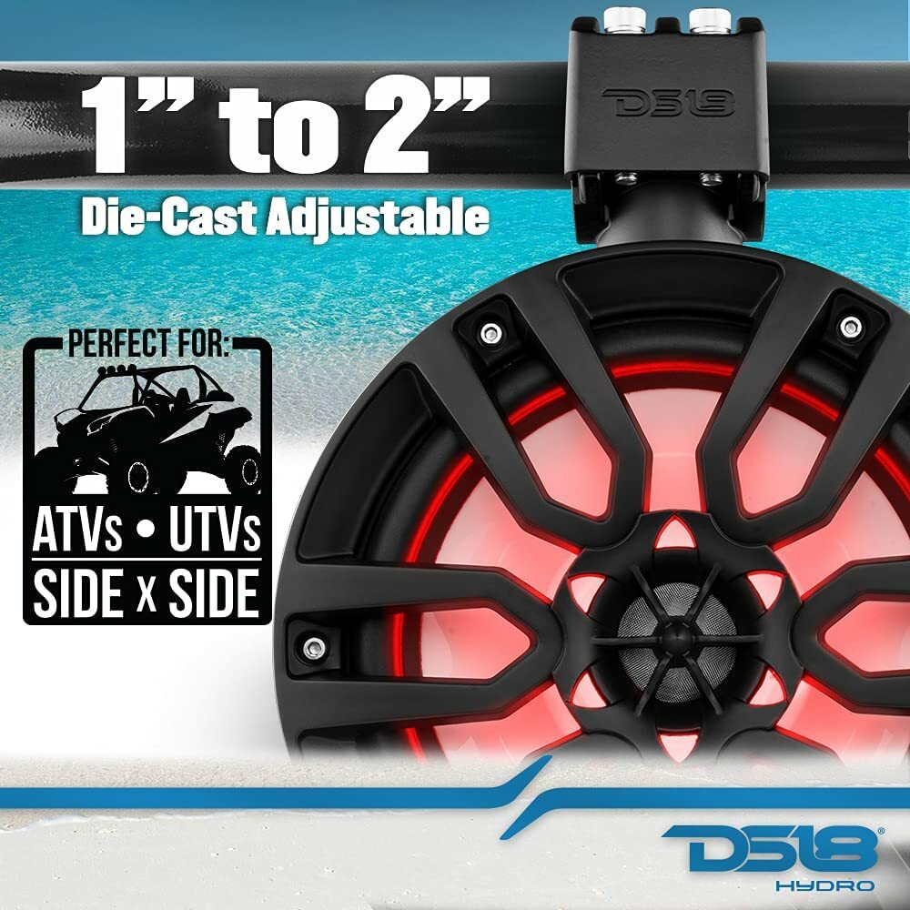 DS18 Hydro NXL-X8TP/BK 8" Marine Towers 375 W Max 125 W RMS 4 Ohms (Pair)
