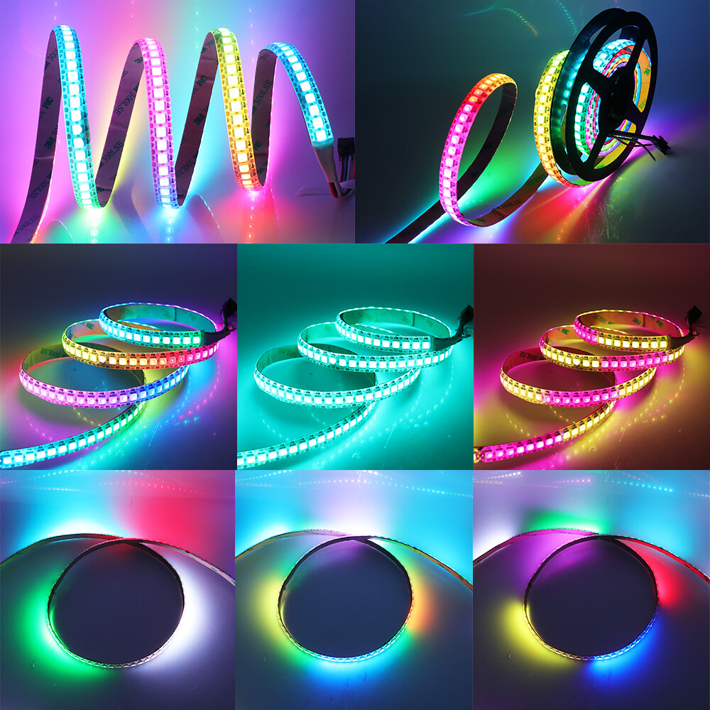 Wholesale WS2812B 5V 5050 RGB LED Strip 1-20M 60-1200 Led Individual Addressable
