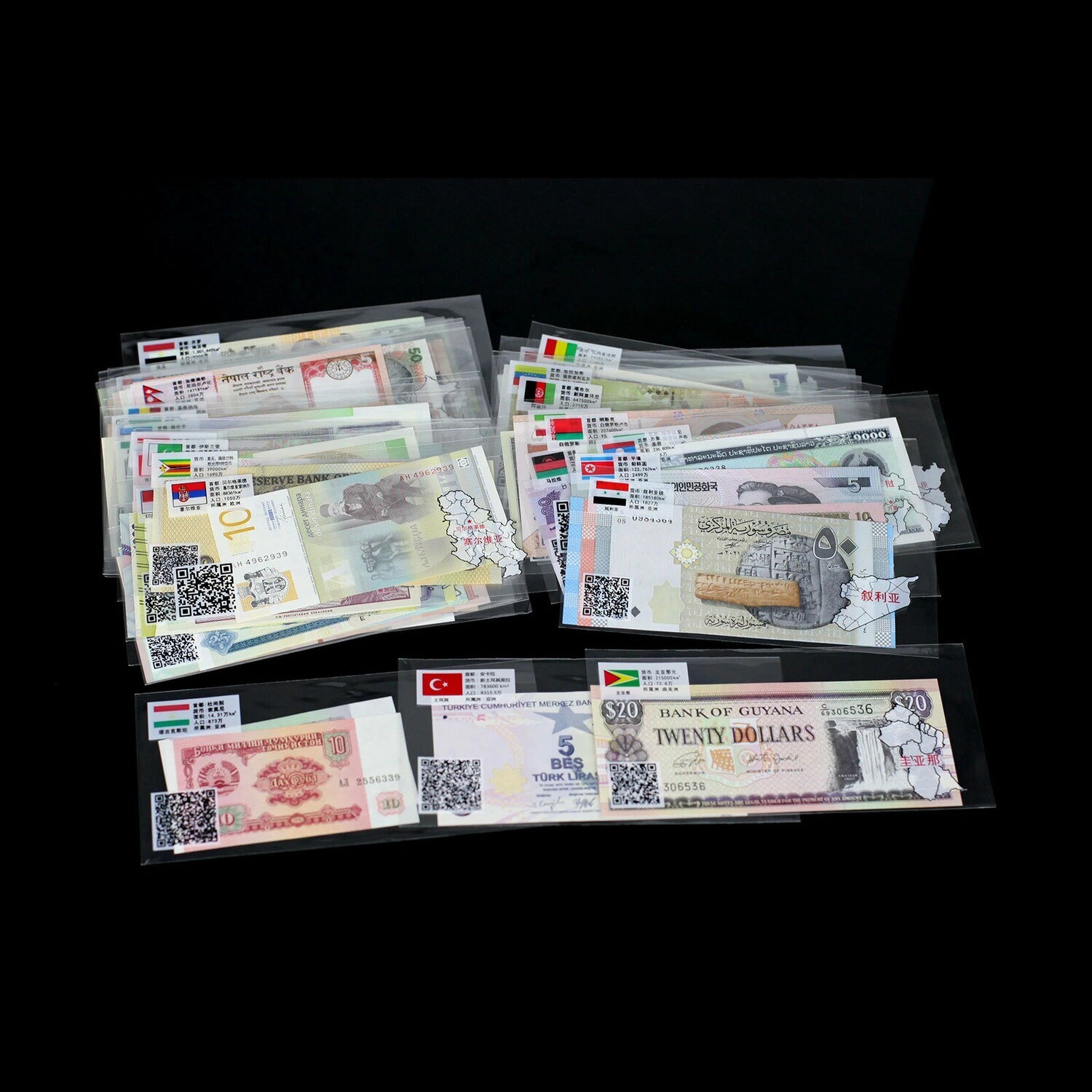 🔥100 Pcs of Different World Currency Foreign Banknote Lot UNCIRCULATED w/ BONUS