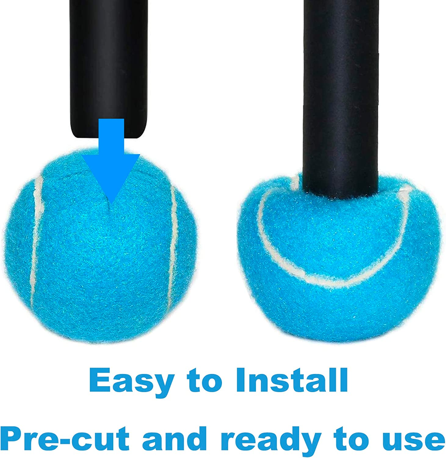 4 Pack Precut Tennis Balls for Walkers Tennis Balls for Chairs Heavy Duty L