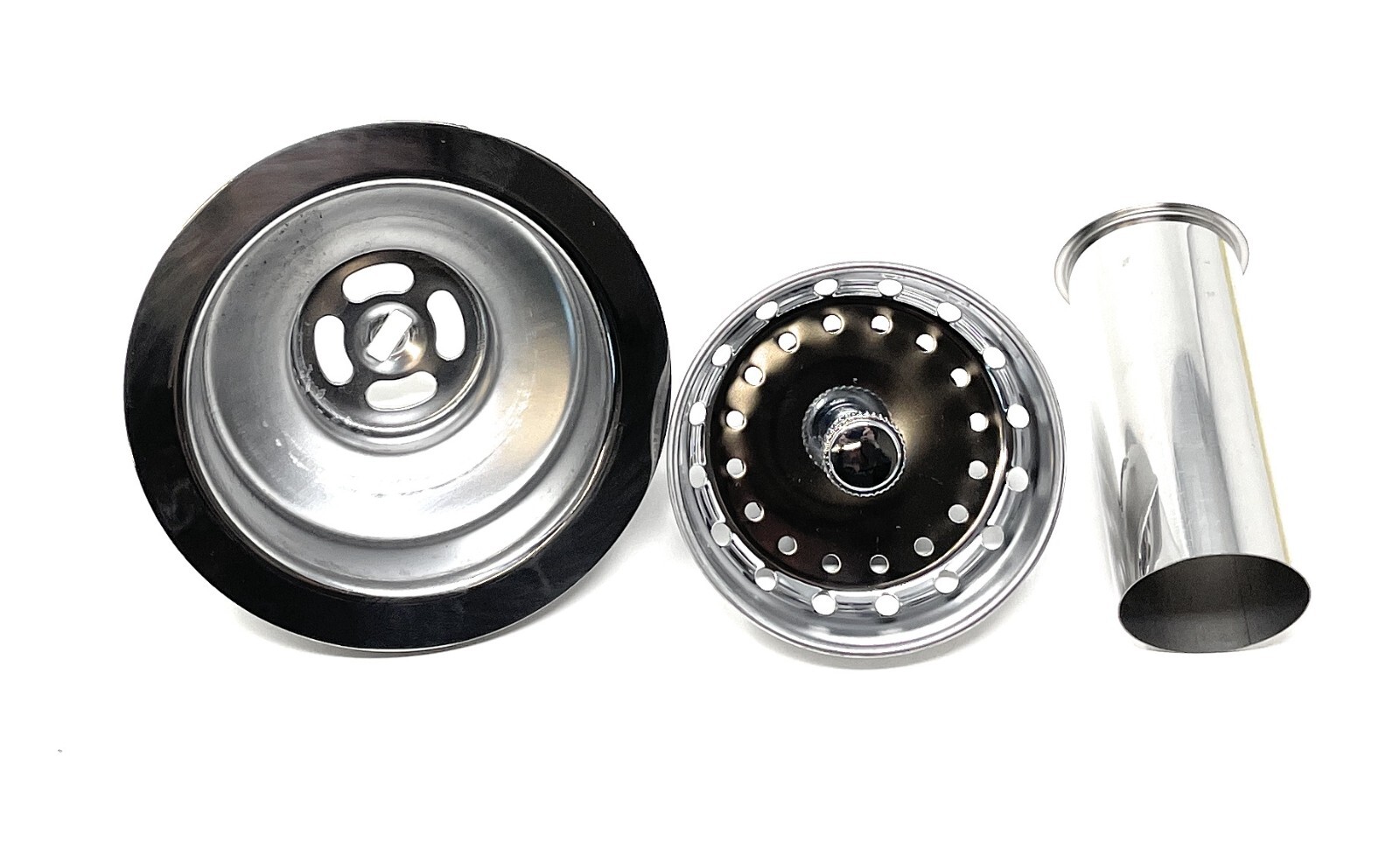 Stainless Steel Kitchen Sink Strainer with Flange , 1-1/2" x 3-1/2 - 4" Opening