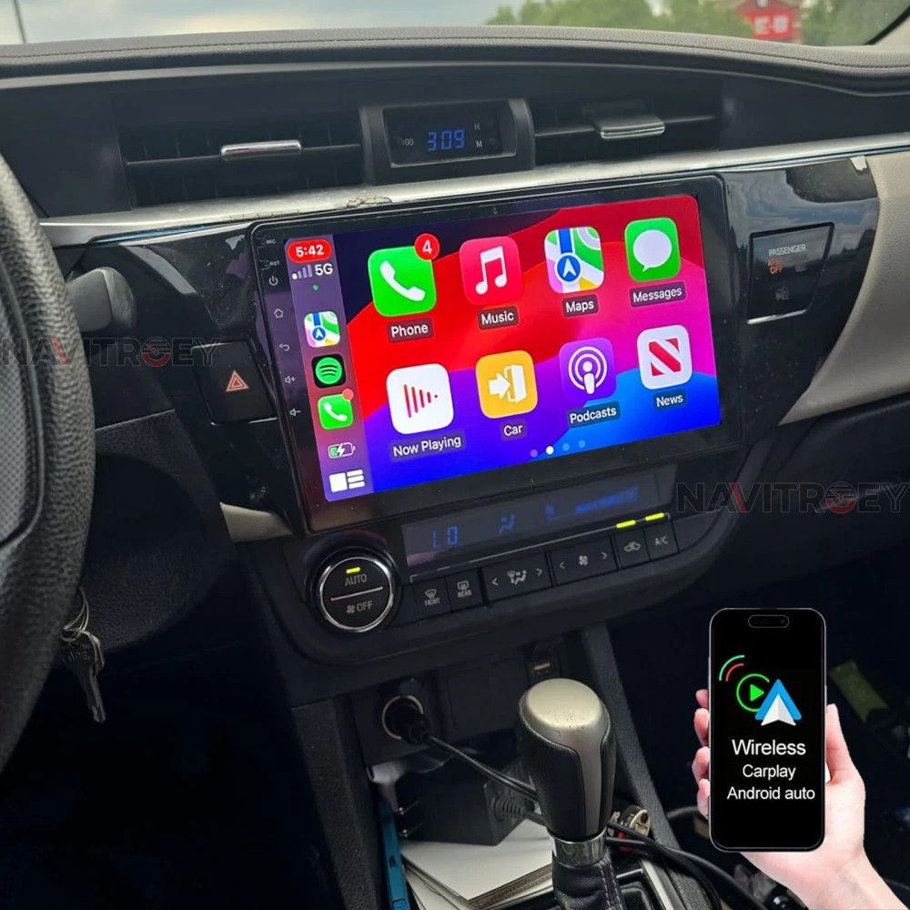 For 2014-2016 Toyota Corolla Apple CarPlay Car Stereo Radio GPS Navi Android 15