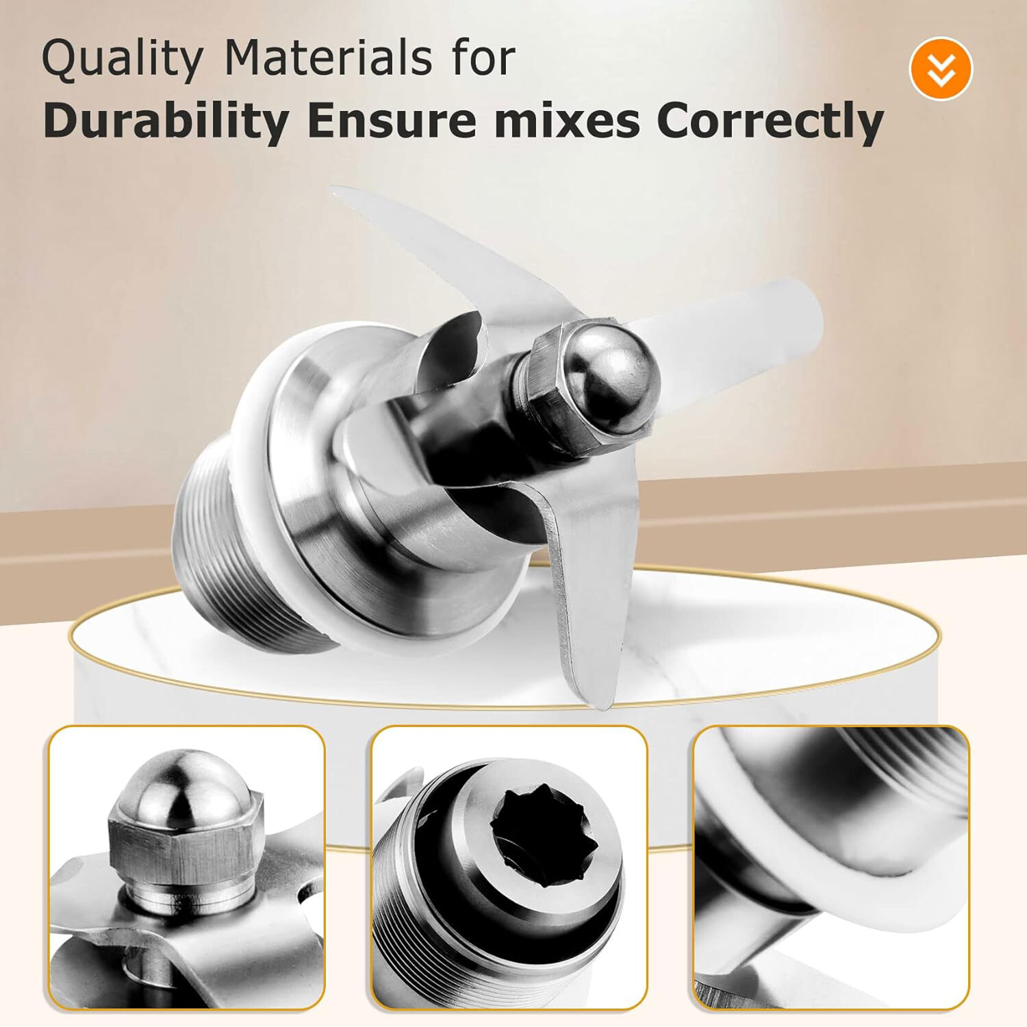 For Waring CB6 CB10 CB15 Cutting Blade Assembly Replacement 502977 Assembled