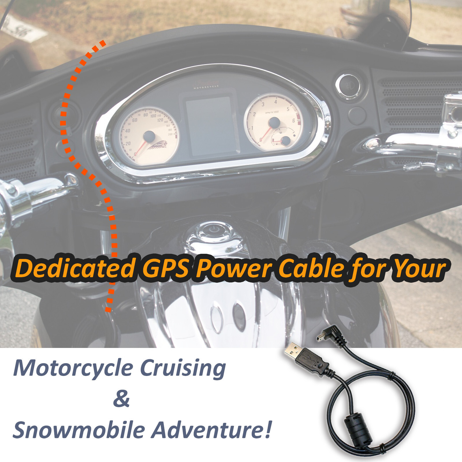 2' USB Car Power Cord for Garmin Nuvi Drive 50lm 51 52 DriveSmart 55 61 65 Dezl