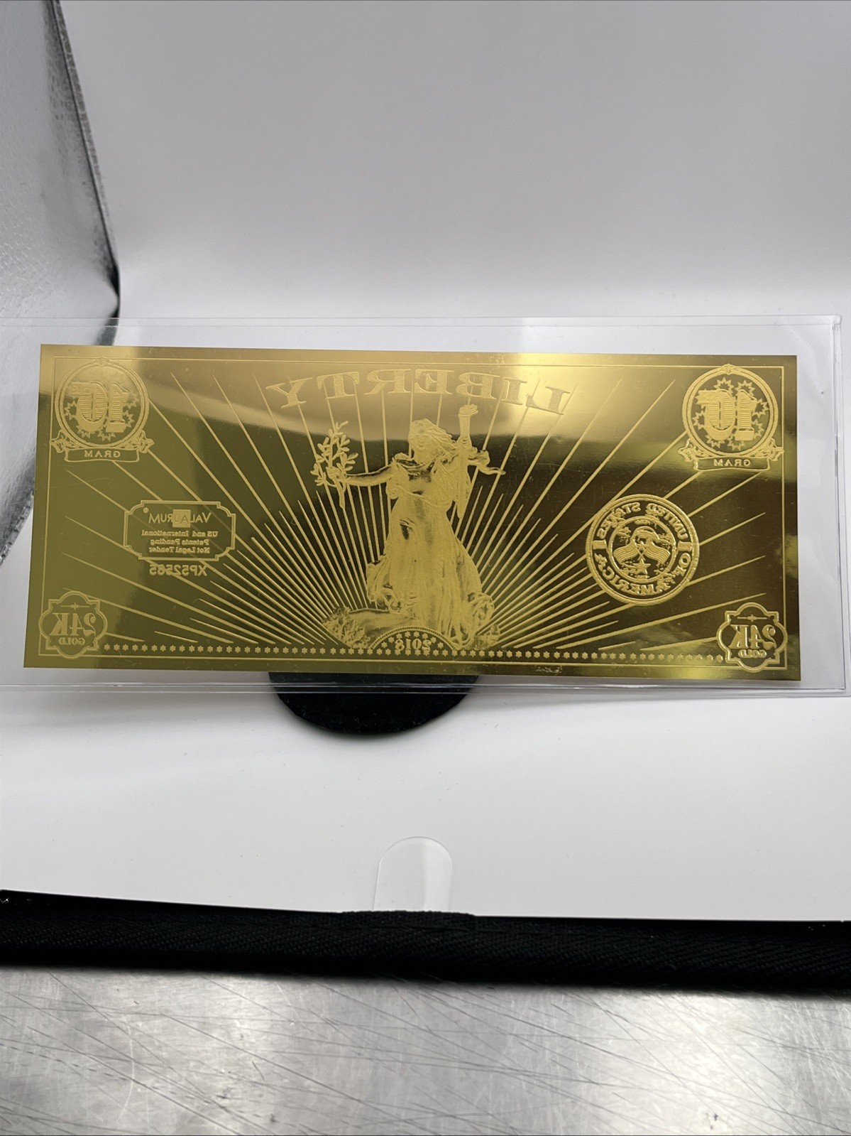 2018 ValAUrum Liberty Gold Note - 1/10 Gram 24K Gold Note Limited Edition - Mint