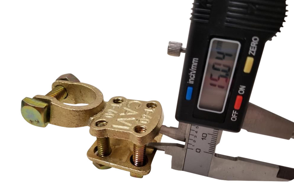 2x Solid Brass Heavy Duty battery top post cable terminal Wire terminals 4 screw