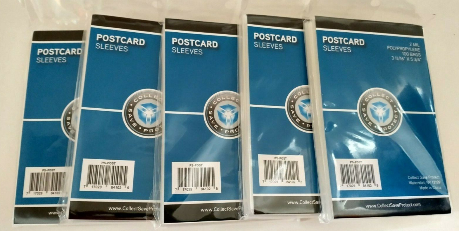 (500) CSP Postcard Sleeves Pkgs of 100 No PVC NIP 2 mil 3 11/16 x 5 3/4