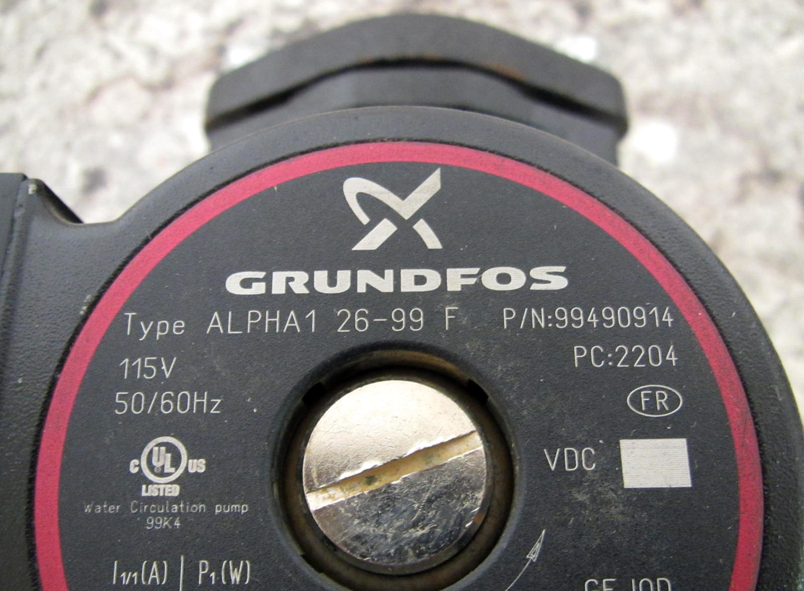 Grundfos ALPHA1 26-99 F / 99490914 1/6HP 115V ECM Variable Speed Circulator Pump