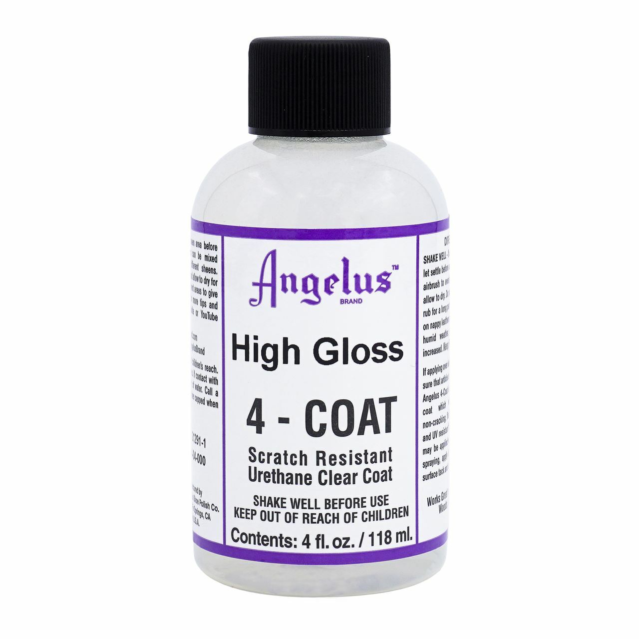 Angelus 4-Coat Scratch Resistant Urethane Clear Coat Finishers (4 oz)
