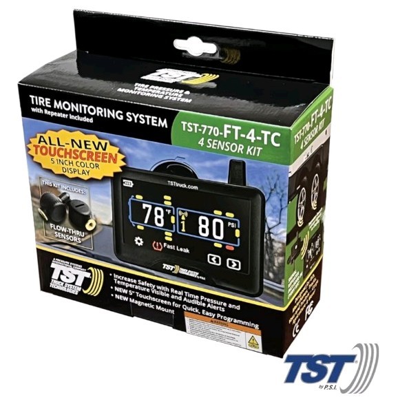 TST 770 Series TPMS - with 4 Flow Thru Sensors & 5" Color Touchscreen Monitor