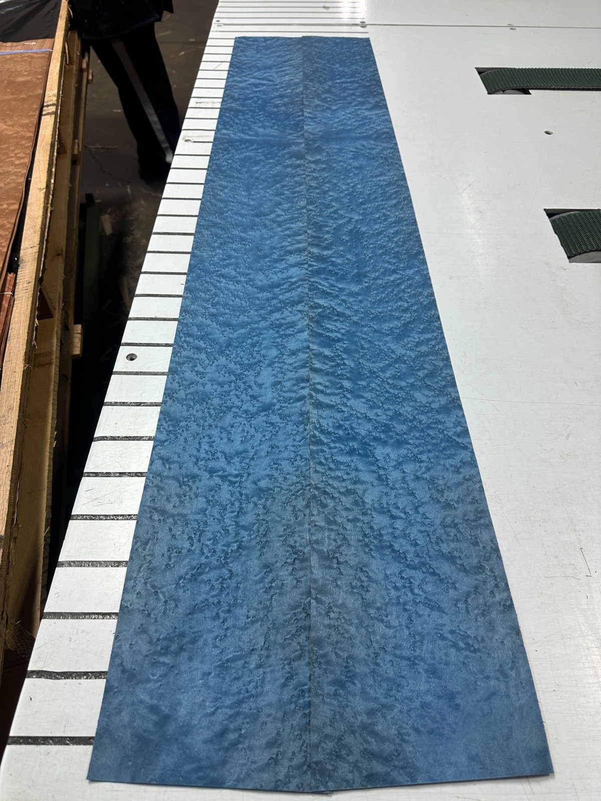 Blue Birdseye Raw Wood Veneer 2 sheets 61'' x 6'' 317M