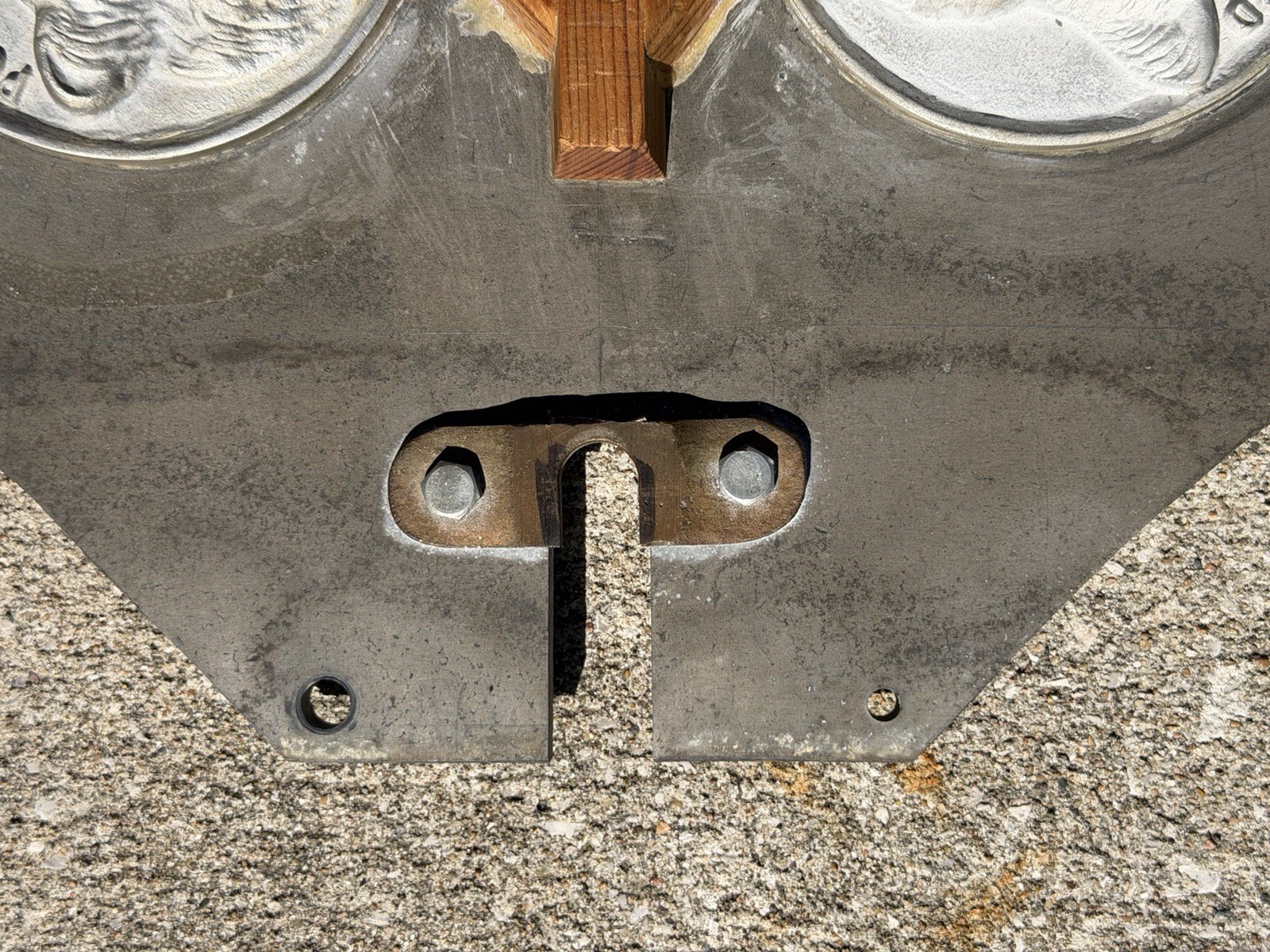 Vintage Industrial Aluminum Foundry Mold Pattern Polled Hereford Cows Sculpture