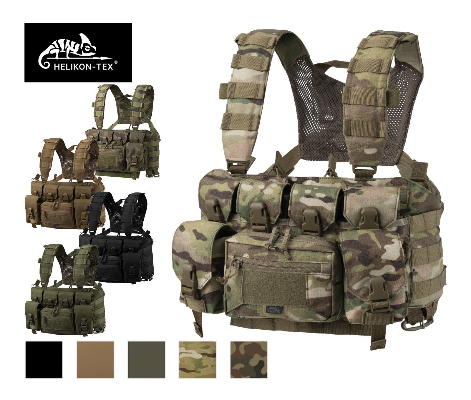 Helikon-tex GUARDIAN RECCE CHEST RIG Molle Cordura Vest Multicam Combat Tactical