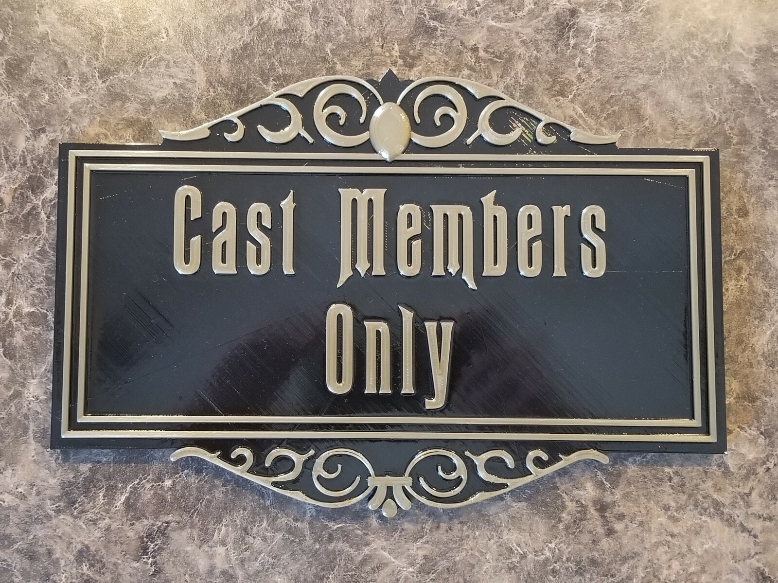 9" Haunted Mansion Inspired Cast Members Only Prop Sign / Plaque Replica