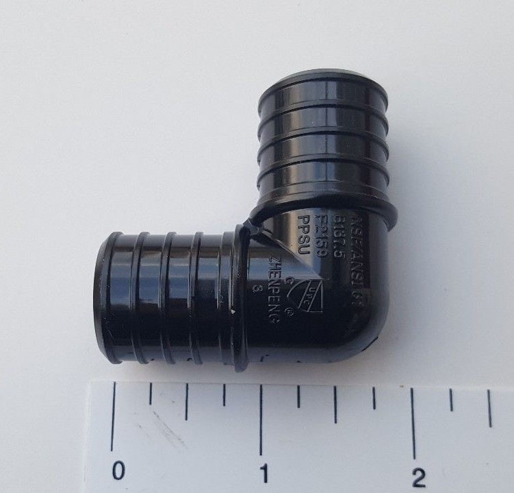 100 Pieces 1" Pex B Elbow Poly Alloy Crimp Elbow, Lead Free