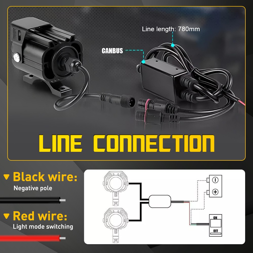 2x LED Motorcycle Spot Lights Headlight Driving Fog Auxiliary Lamp Yellow White