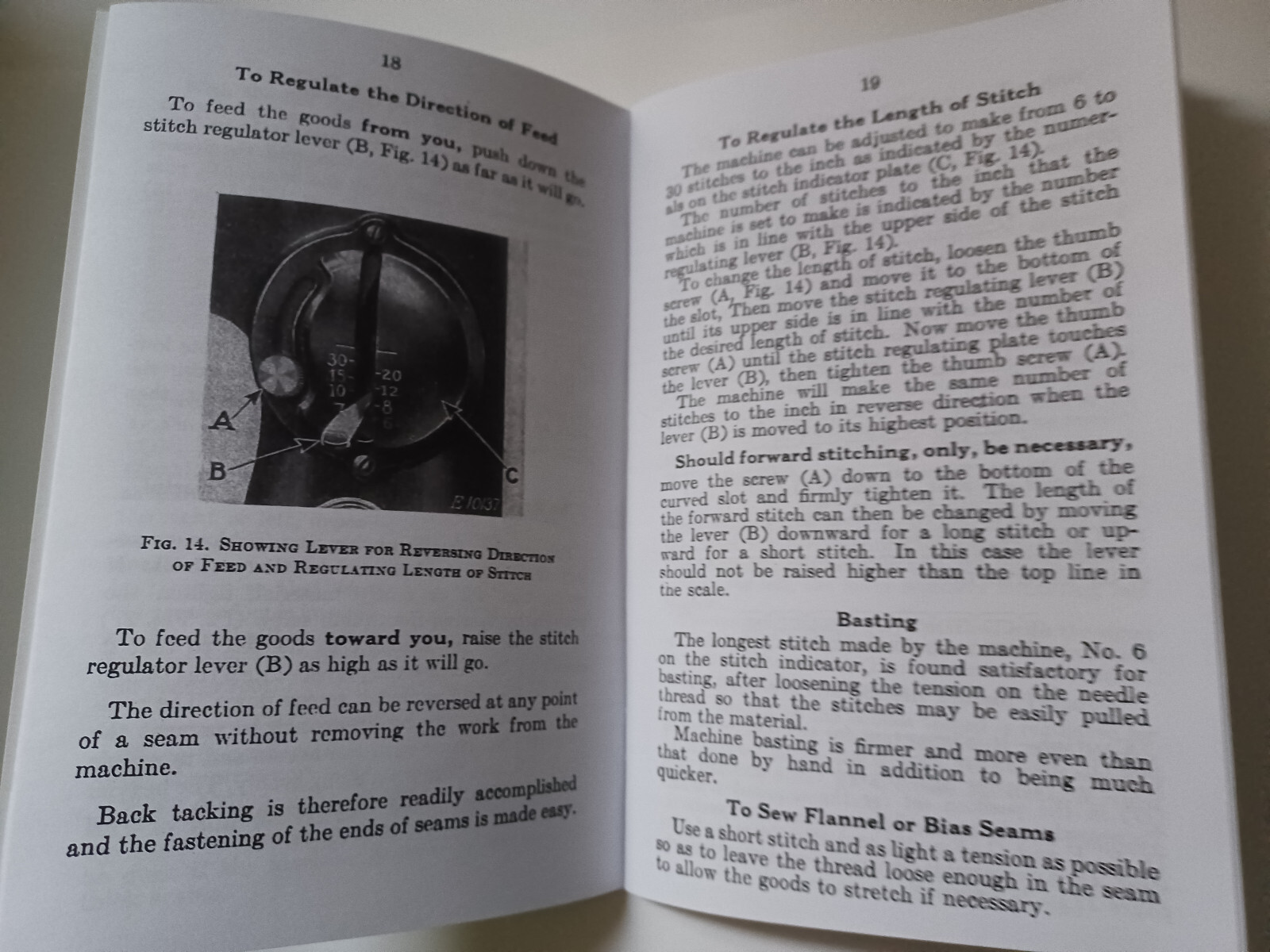 Singer 201-2 Manual Instruction Sewing Machine Reprint (Model 201)