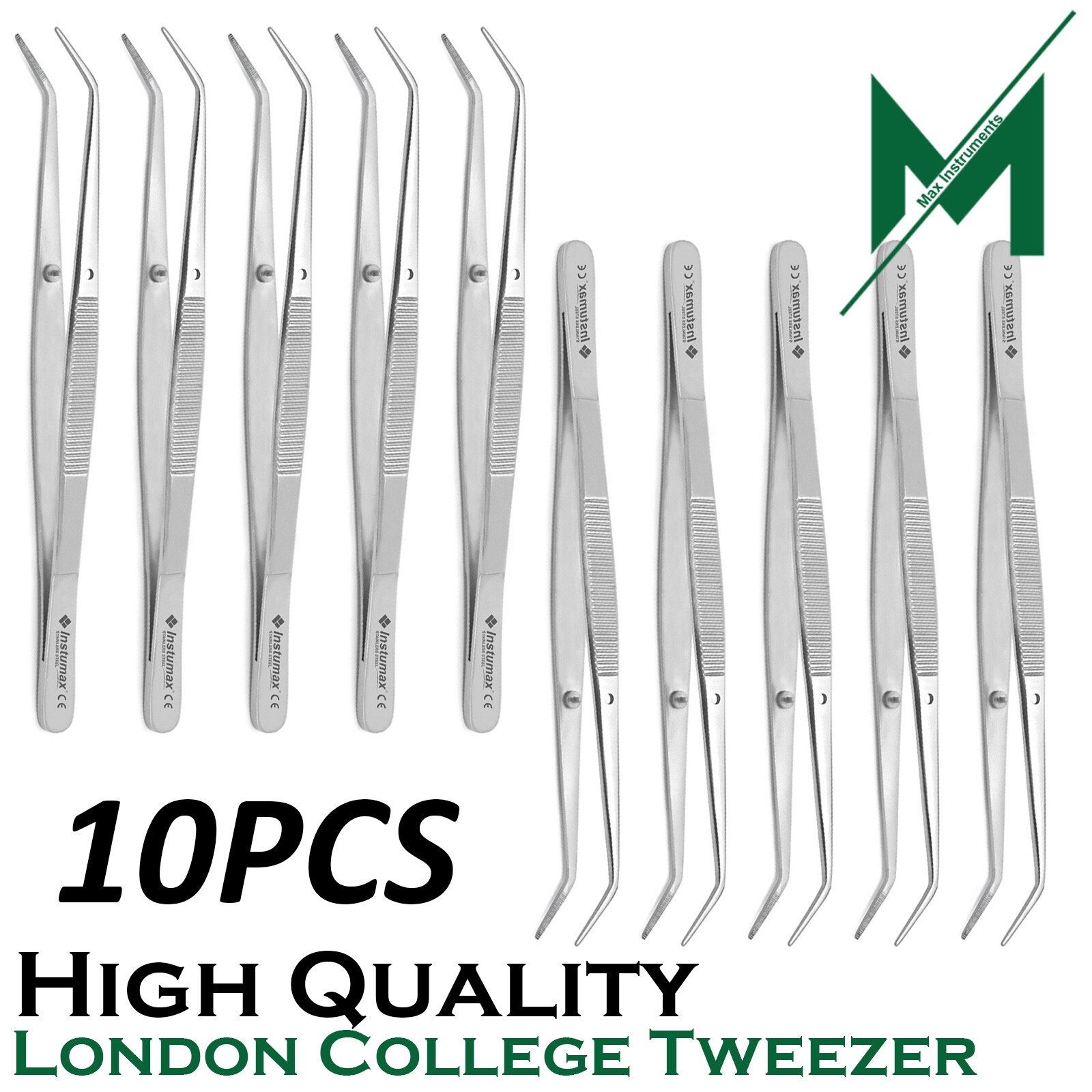 10 College Cotton Dressing Plier 6" Dental Instruments Premium Stainless Steel