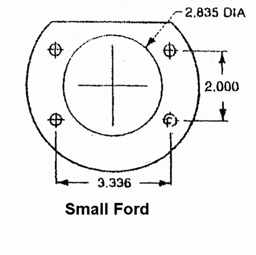 Small Bearing 9" Ford Slotted Bolt On Rear Disc Brake Kit with E Brake Calipers