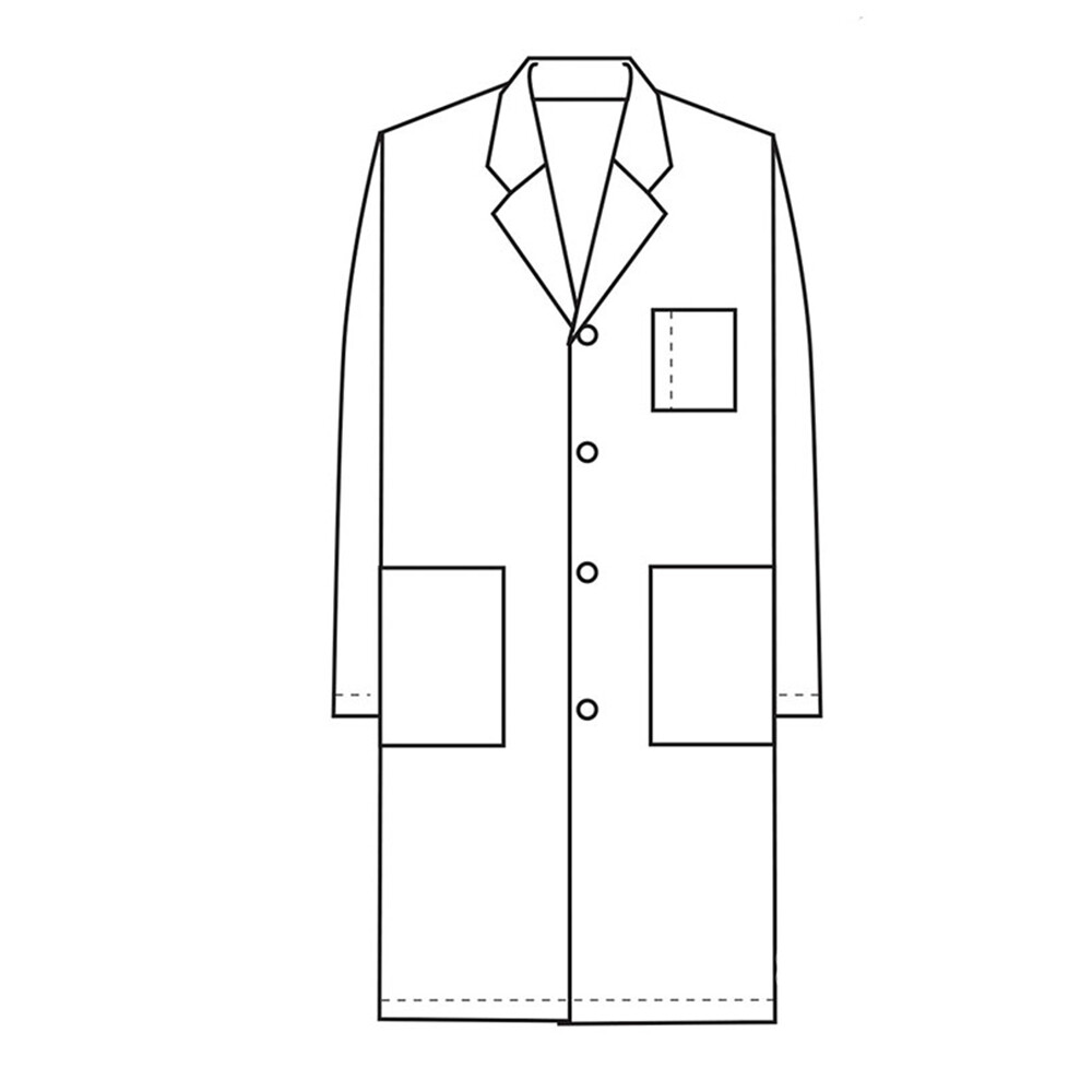 HEEDFIT Premium Quality Unisex Lab Coat, Ultra-Comfortable Poly-Cotton 40? Long