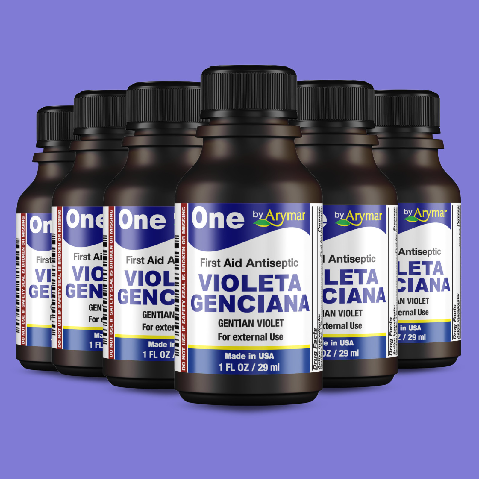 Arymar Violeta Genciana First Aid Antiseptic for Wounds, 1 fl oz (6-Pack)