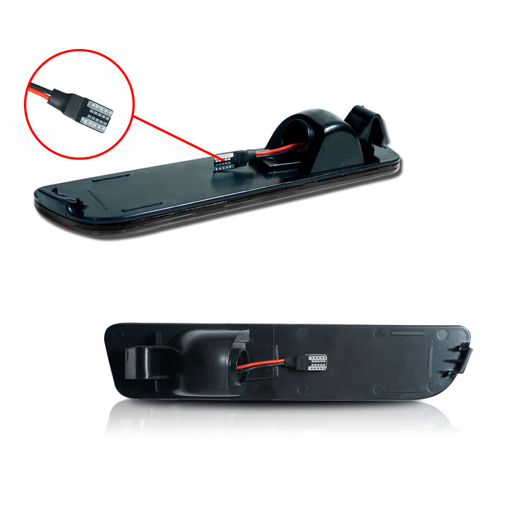 Smoked Rear Bumper Reflector Side Markers Red LED Light For 2005-09 Ford Mustang