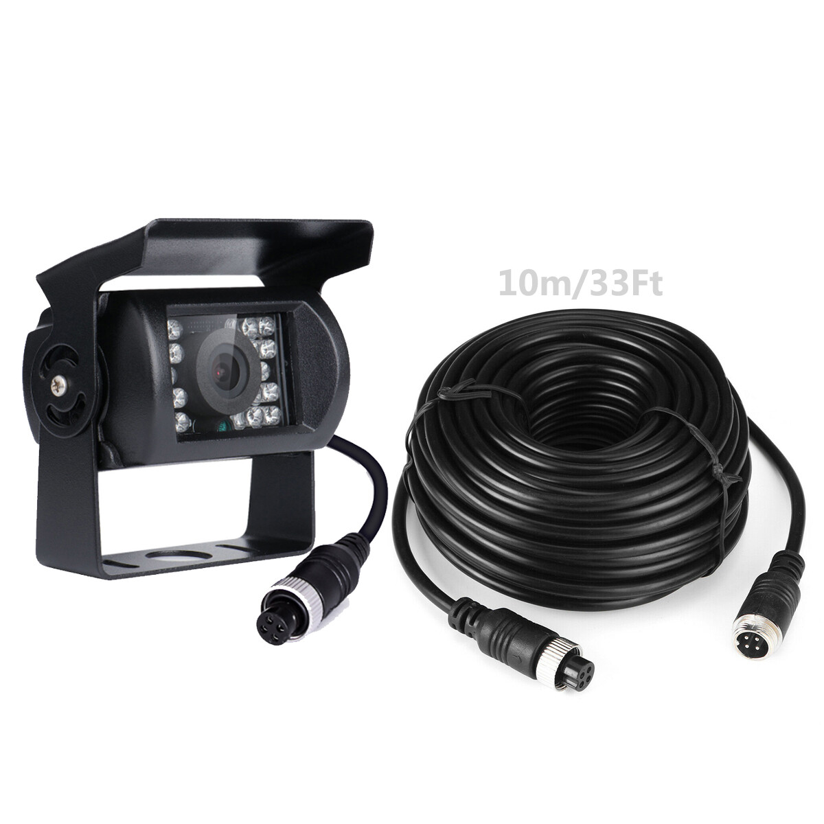 9" QUAD SPLIT MONITOR SCREEN 4x REAR VIEW BACKUP CCD CAMERA SYSTEM FOR TRUCK RV