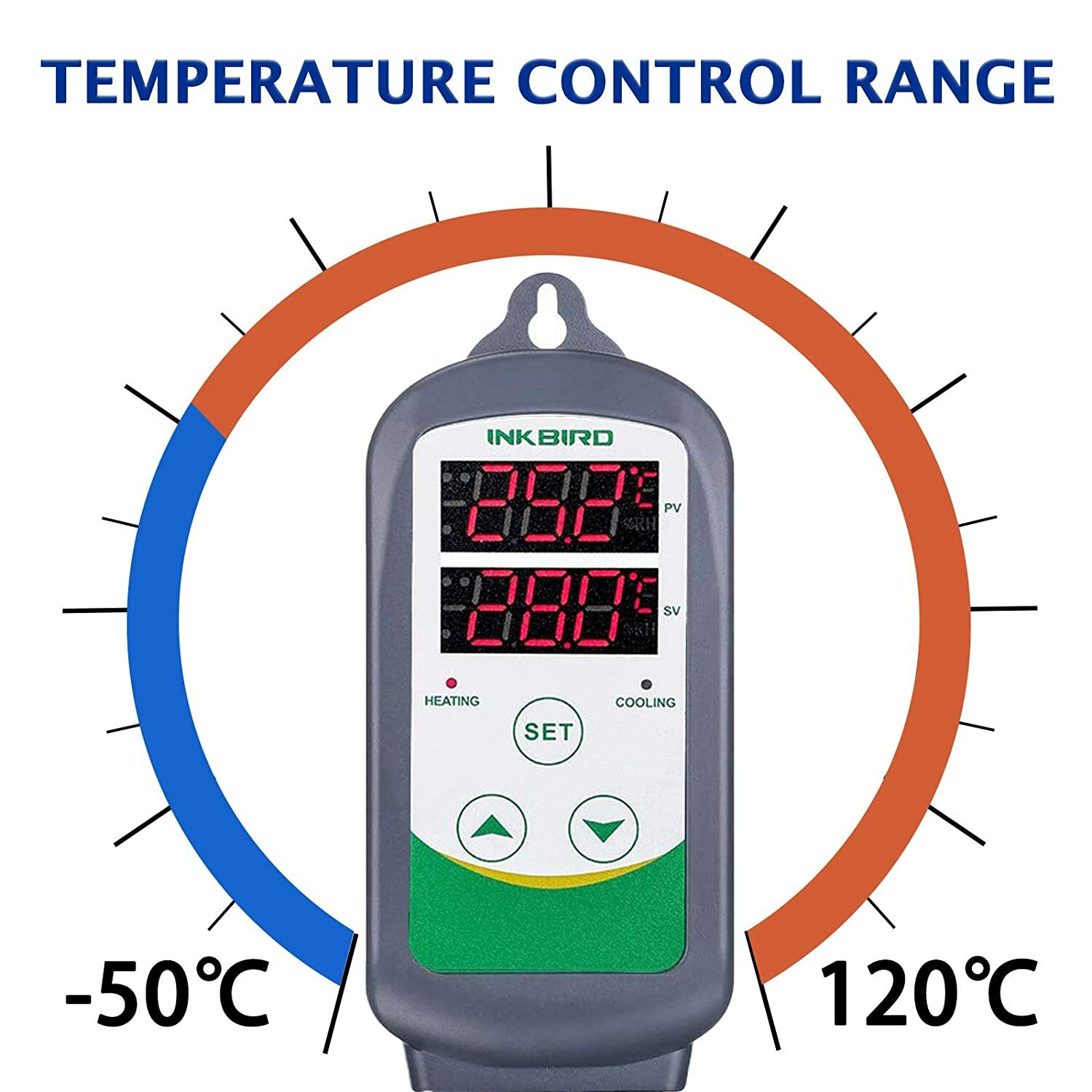 Inkbird ITC-308 Wired Thermostat Heating Cooling Temperature Control -50°C-120°C