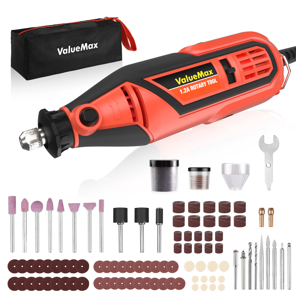 ValueMax 1.2Amp Corded Dremel Rotary Tool Kit 5 Variable Speed with Storage Case