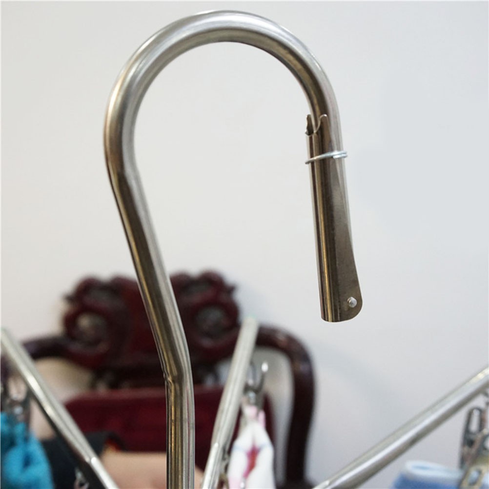 Hanging Laundry Drying Rack Clothes Stand Foldable Hangers with Clips