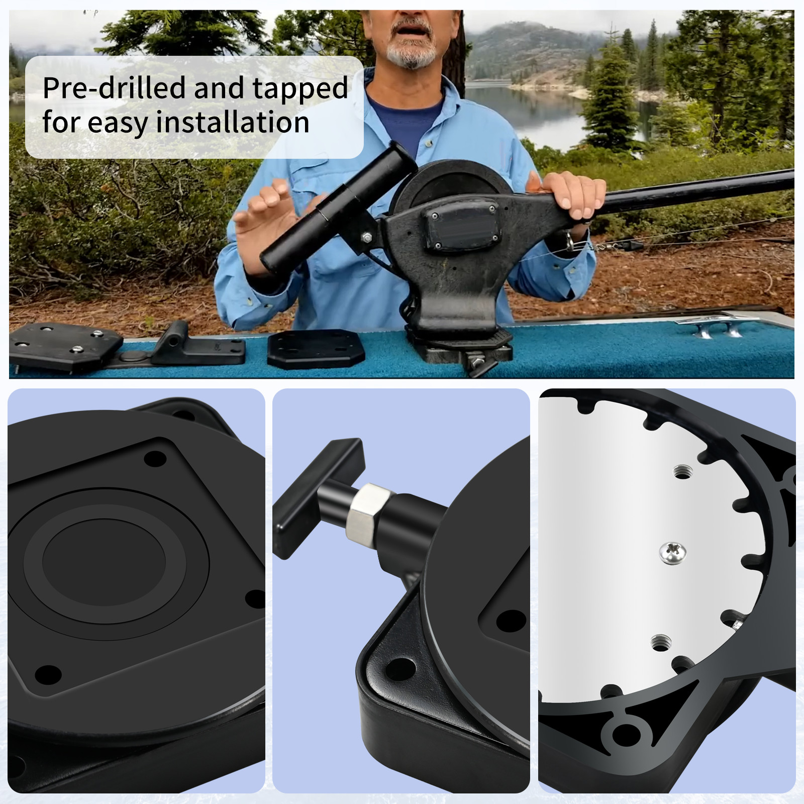 2 pack 2207003 For Cannon Low Profile Swivel Base 3991913 Downrigger mount