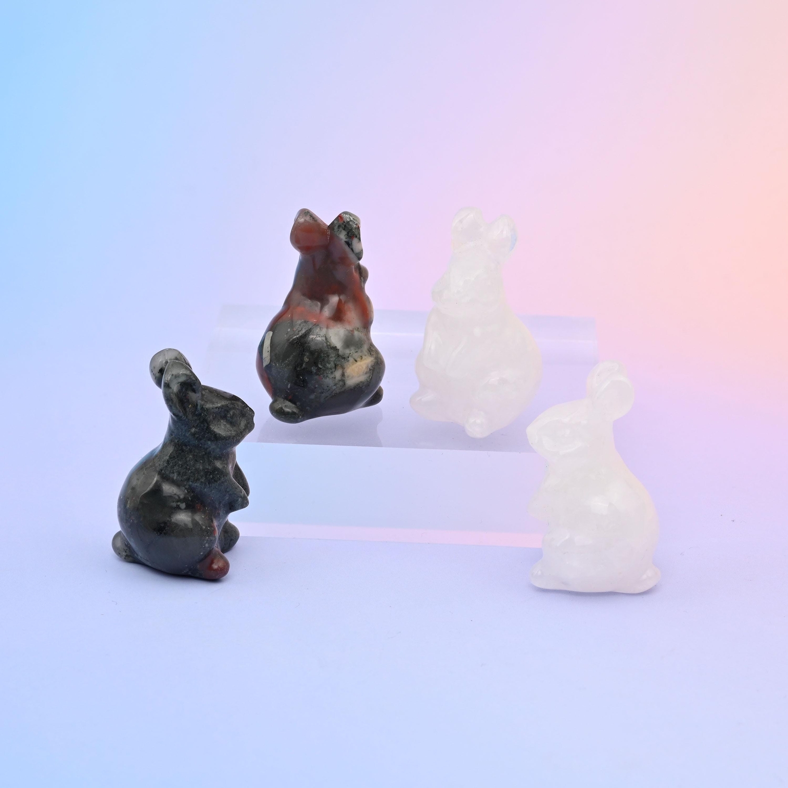 1.5 Inch Rabbit Crystal Carving Figurines