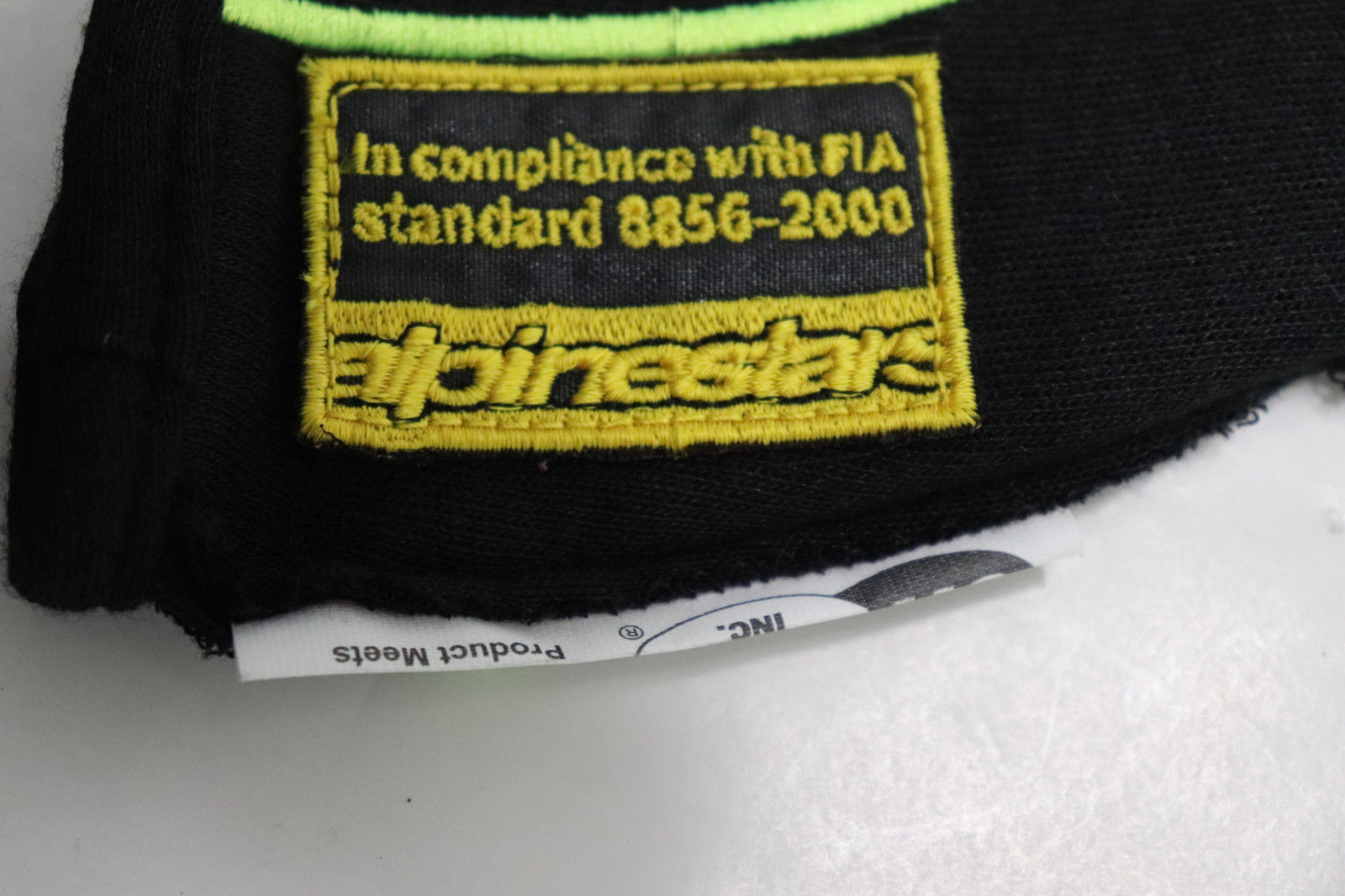 ALPINESTARS GLOVES Tech 1-ZX Nomex Black / Yellow Auto Racing SFI FIA SMALL NEW