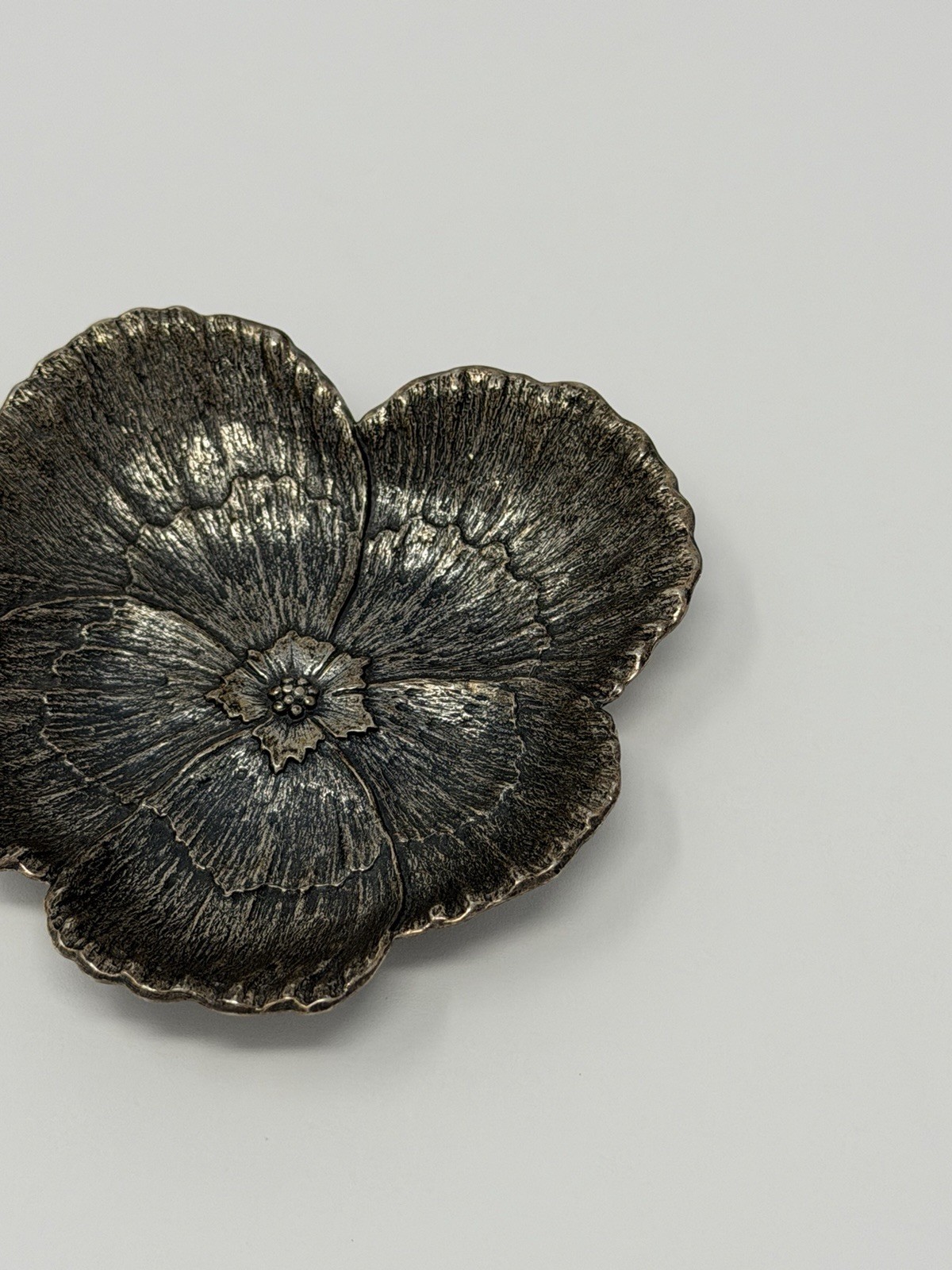 Gianmaria Buccellati Italy Sterling Silver Leaf Flower Form Dish !!!