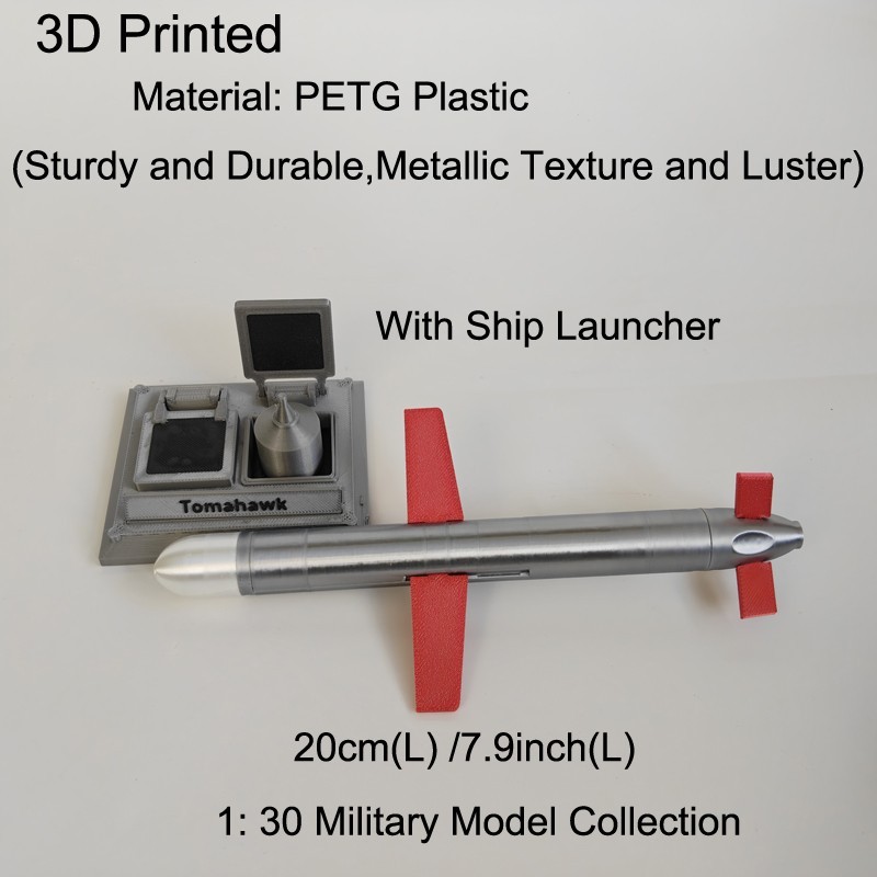1:30 US Navy Tomahawk Cruise Missile Model 20cm 3D Printed Military Collection
