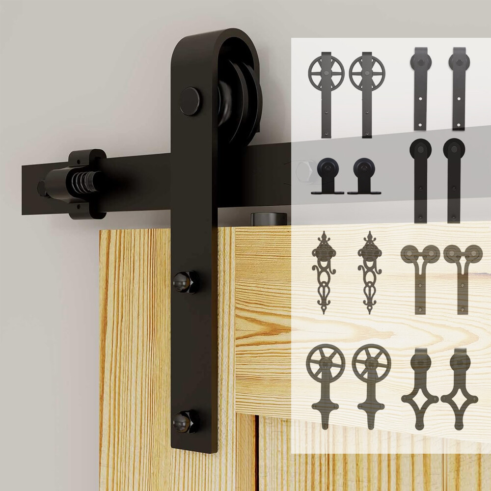 4-20FT Sliding Barn Door Hardware Closet Track Kit for Single/Double/Bypass Door