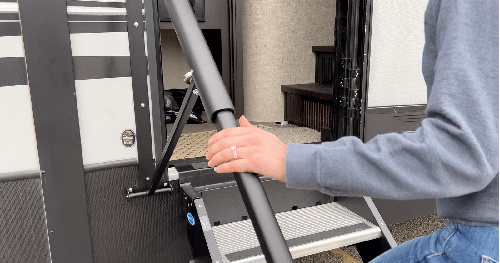 MORryde Safe-T-Rail RV Residential 42.5" Extension Entry Door Handrail SP56-469