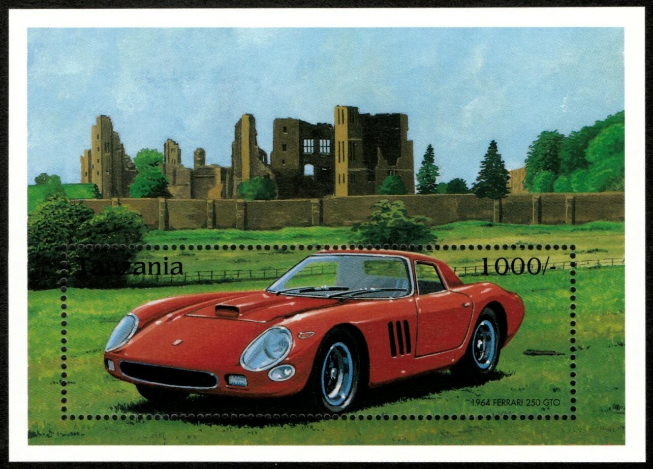 Tanzania 1996 - Ferrari Automobiles - Souvenir Stamp Sheet - Scott #1498 - MNH