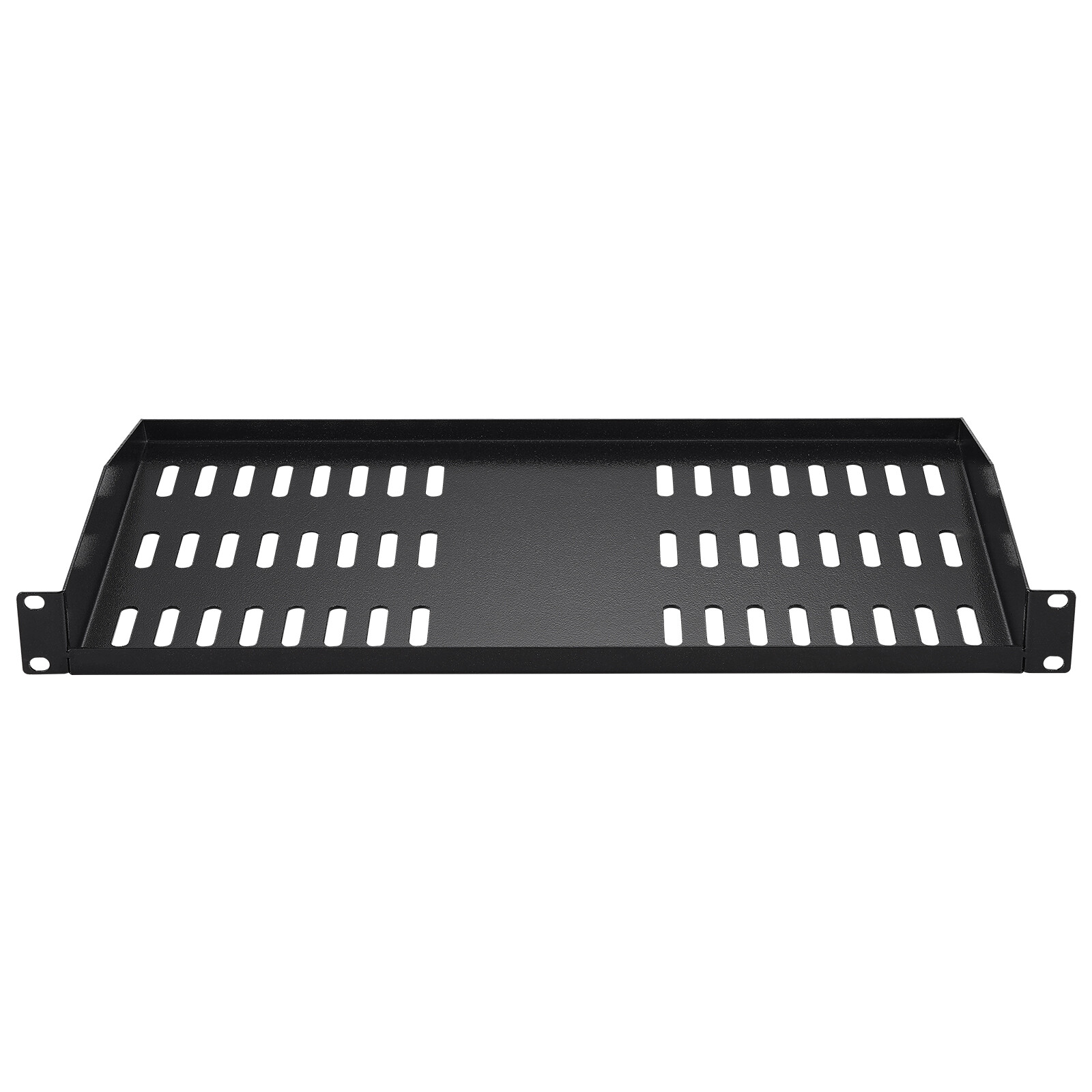 VEVOR 2PCS 1U Server Rack Shelf 10"/254 mm Depth Vented Rack Mount Shelf Tray