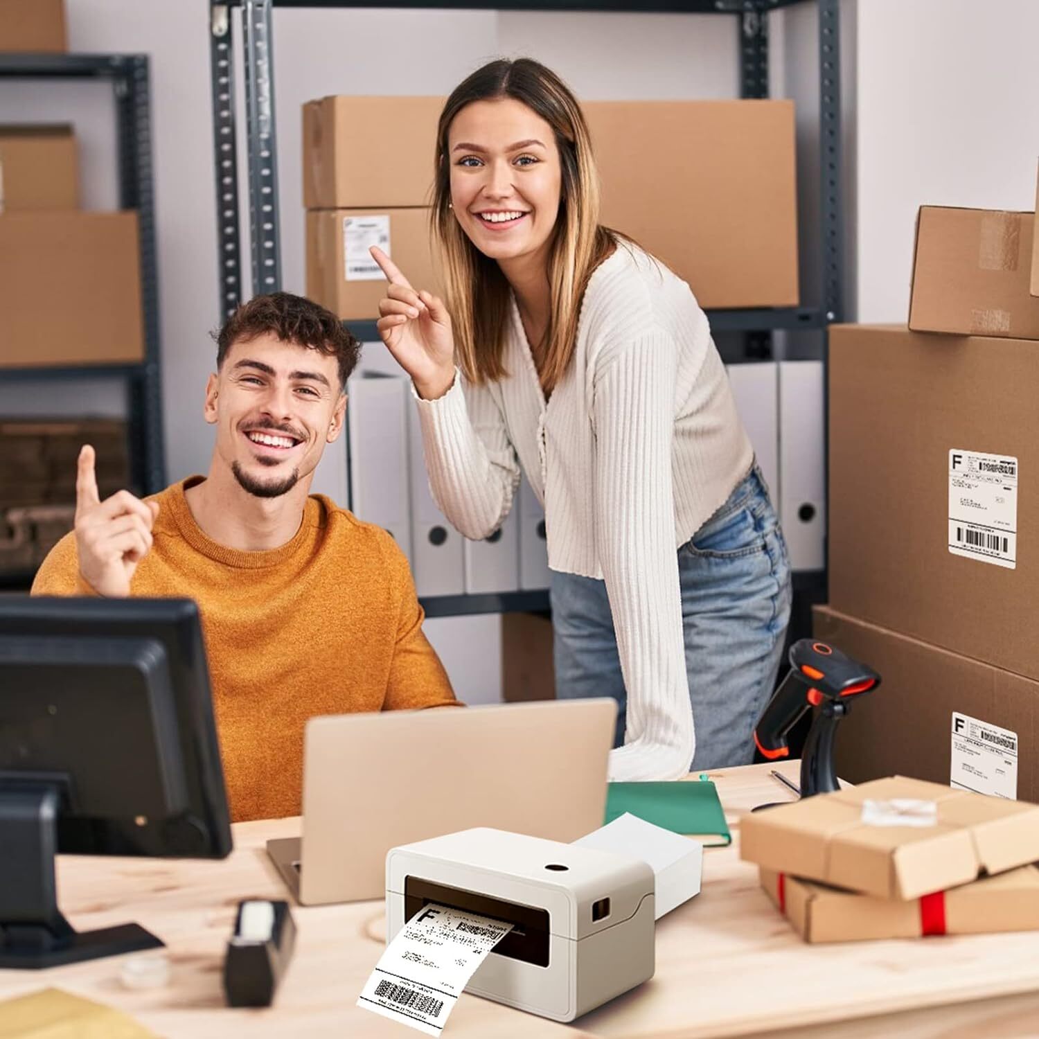 500/Stack 4x6 Fanfold Direct Thermal Shipping Labels Perforated Mailing Labels